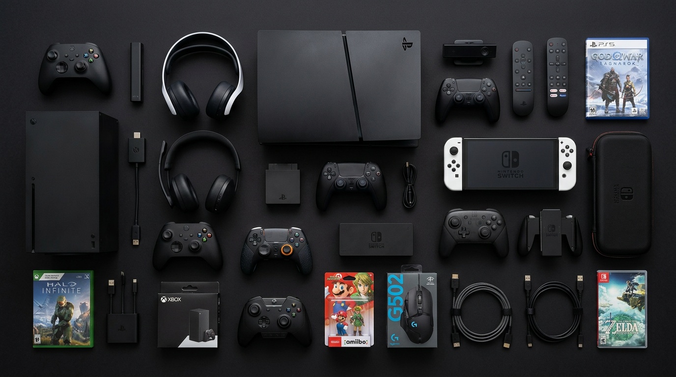 Consoles display in showroom