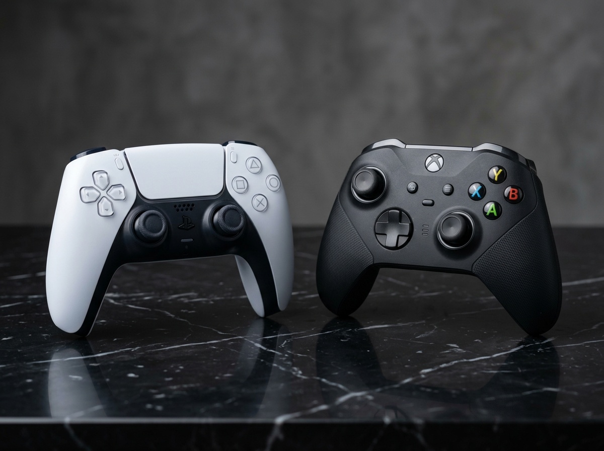 DualSense and Xbox controllers